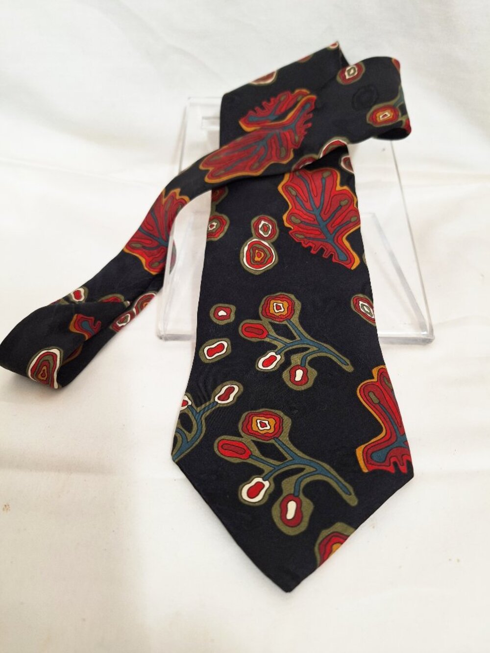 Vintage Jimmy Pike Desert Designs Silk Tie Southwestern Black